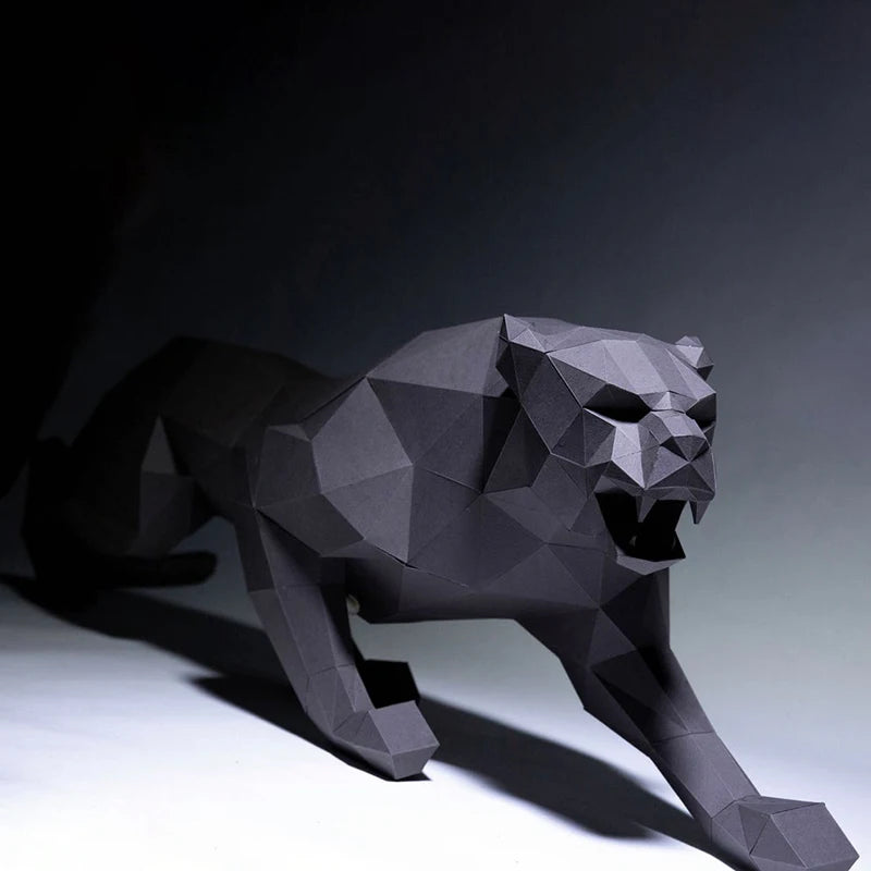 95cm Black Panther 3D Paper Origami Sculpture to Assemble DIY 