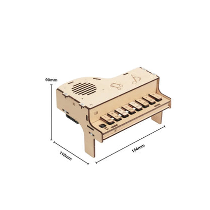 Piano eléctrico de madera 3D