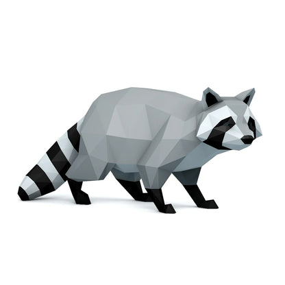 65 cm Origami Raccoon 3D Paper Sculpture to Assemble DIY