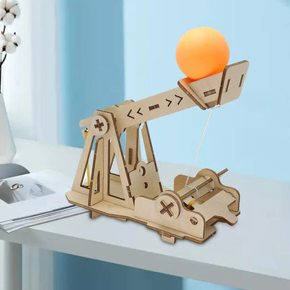 Rompecabezas de catapulta de madera 3D