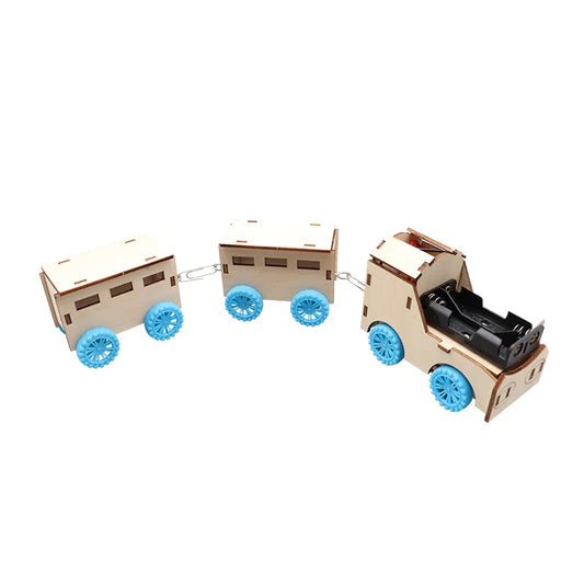 Tren eléctrico de rompecabezas de madera 3D