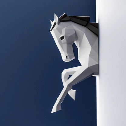 66cm Origami Wall Sculpture 3D Paper Horse to Assemble DIY 