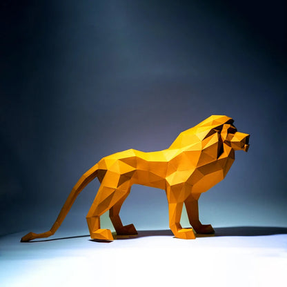 75cm Origami Lion 3D Paper Sculpture to Assemble DIY 