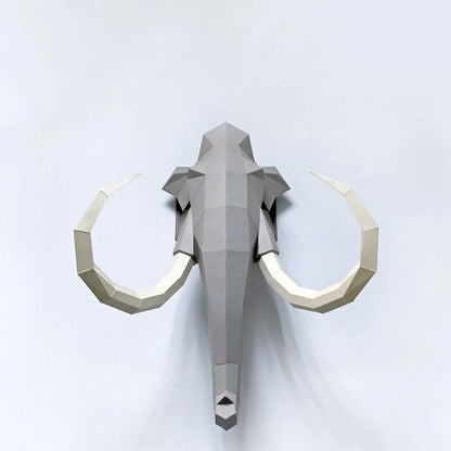 60cm Origami Wall Sculpture 3D Paper Mammoth to Assemble DIY