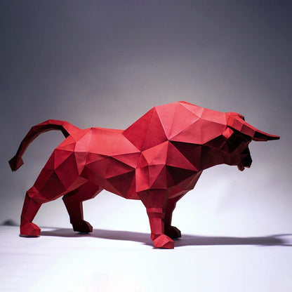 80 cm Origami Bull 3D Paper Sculpture to Assemble DIY 