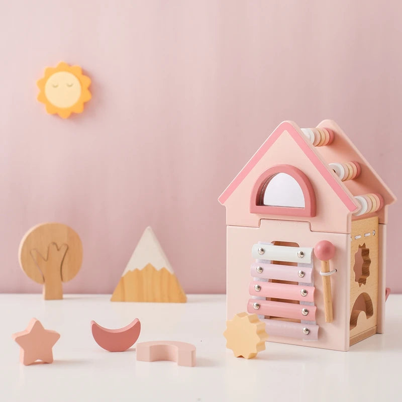 5 in 1 Montessori Wooden and Silicone Educational Toy