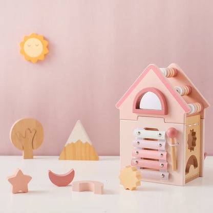5 in 1 Montessori Wooden and Silicone Educational Toy