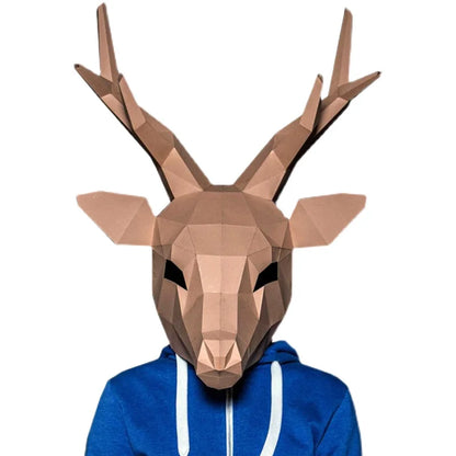 63cm Origami Costume Mask 3D Paper Deer to Assemble DIY
