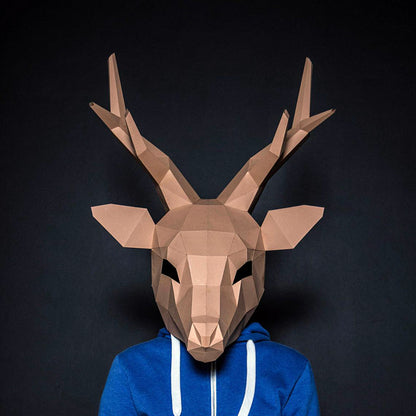 63cm Origami Costume Mask 3D Paper Deer to Assemble DIY