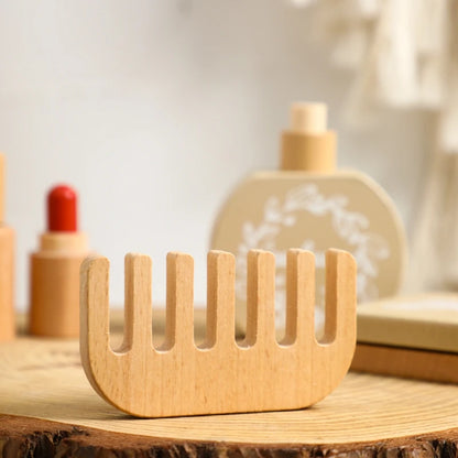 Wooden Makeup Kit Toys Hairdressing 12