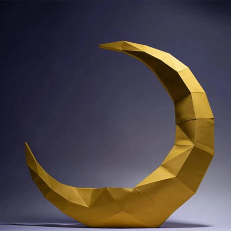 60cm Origami Wall Sculpture 3D Paper Moon Fox to Assemble DIY