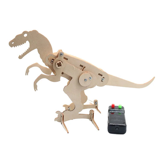 Rompecabezas de madera 3D Dinosaurio T Rex Robot Autómata Eléctrico