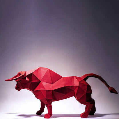 80 cm Origami Bull 3D Paper Sculpture to Assemble DIY 