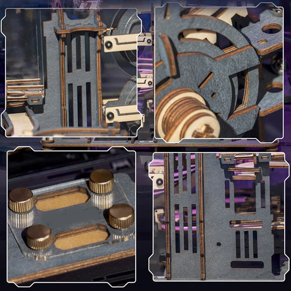 Rompecabezas de madera 3D Carrera de canicas mecánica