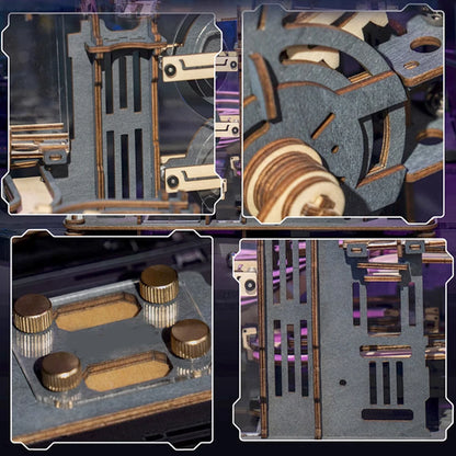 Rompecabezas de madera 3D Carrera de canicas mecánica
