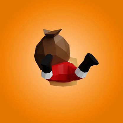 Escultura de pared de origami 60 cm Chimenea de Papá Noel en papel 3D para montar DIY