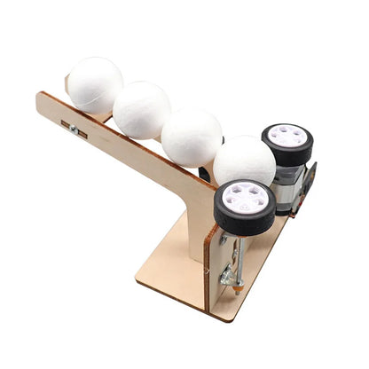 Lanzador de bolas de madera eléctrico 3D