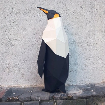 DIY 3D Origami Penguin Paper Sculpture 