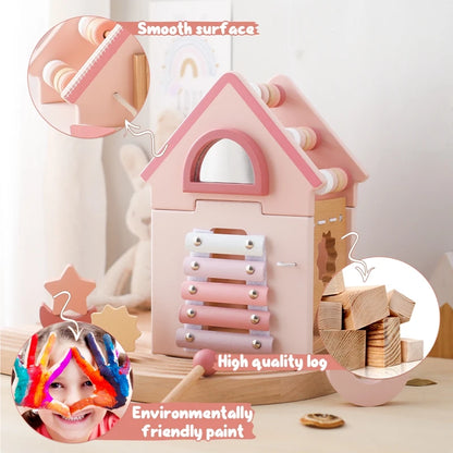 5 in 1 Montessori Wooden and Silicone Educational Toy