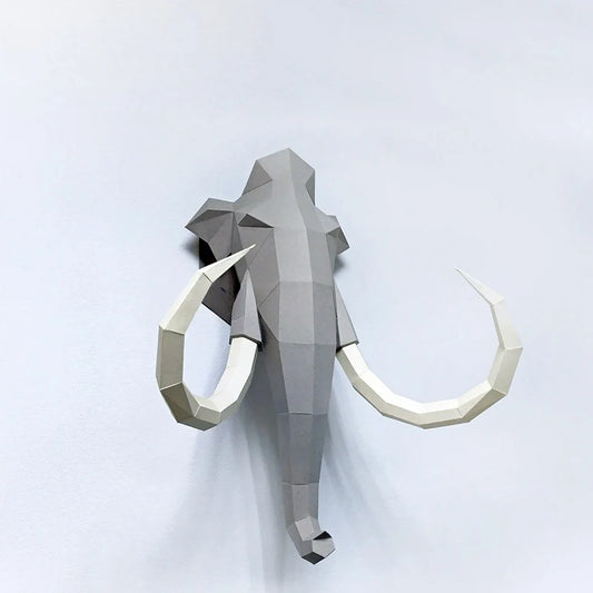 60cm Origami Wall Sculpture 3D Paper Mammoth to Assemble DIY