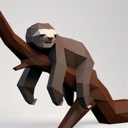 50cm Origami Wall Sculpture 3D Paper Sloth to Assemble DIY