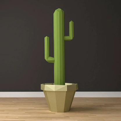 75 cm Origami Cactus 3D Paper Sculpture to Assemble DIY