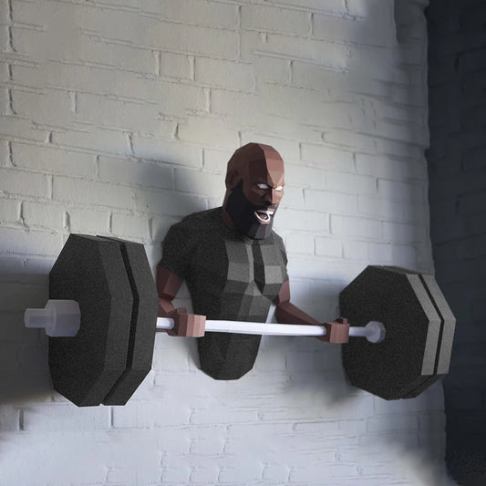 150cm Origami Wall Sculpture 3D Paper Bodybuilder to Assemble DIY