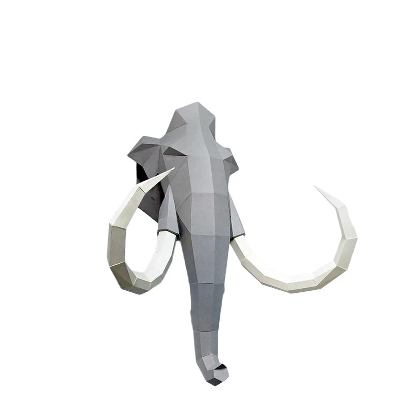 60cm Origami Wall Sculpture 3D Paper Mammoth to Assemble DIY