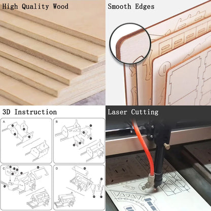 Réplica de ballesta de rompecabezas de madera 3D