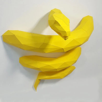 48cm Origami Wall Sculpture 3D Paper Python to Assemble DIY
