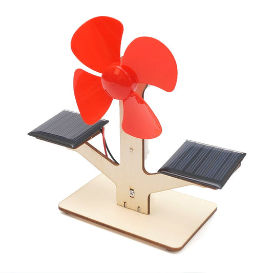 Rompecabezas de madera 3D de turbina eólica mecánica y eléctrica solar