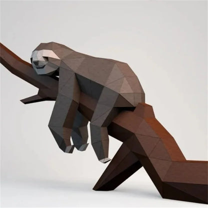 50cm Origami Wall Sculpture 3D Paper Sloth to Assemble DIY