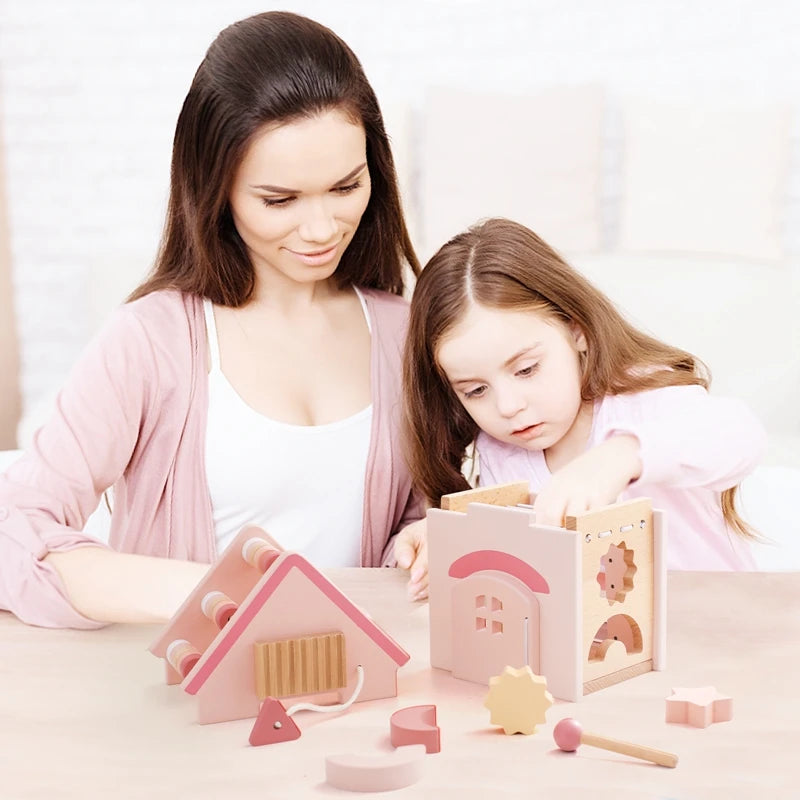5 in 1 Montessori Wooden and Silicone Educational Toy