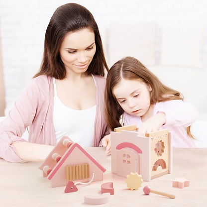 5 in 1 Montessori Wooden and Silicone Educational Toy