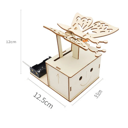 Rompecabezas de madera 3D Mariposa eléctrica y mecánica