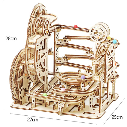 Rompecabezas de madera 3D Carrera de canicas mecánica