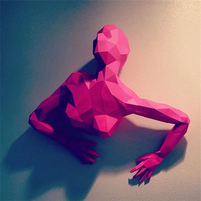 Origami Wall Sculpture 60 cm 3D Paper Bust of a Woman to Assemble DIY
