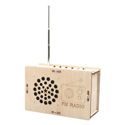 Radio eléctrica de madera 3D