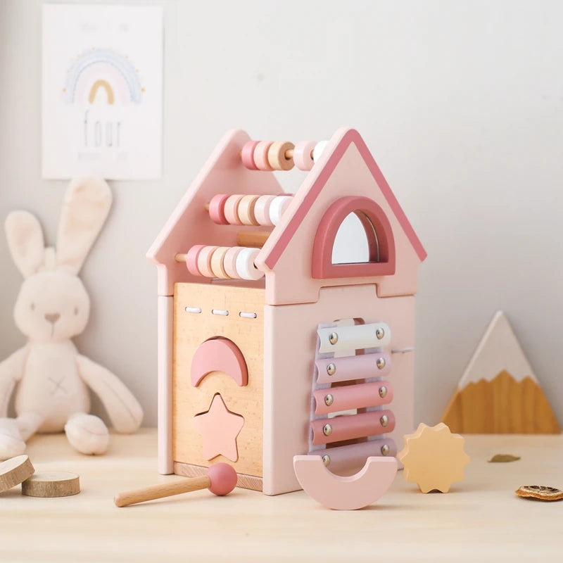 5 in 1 Montessori Wooden and Silicone Educational Toy