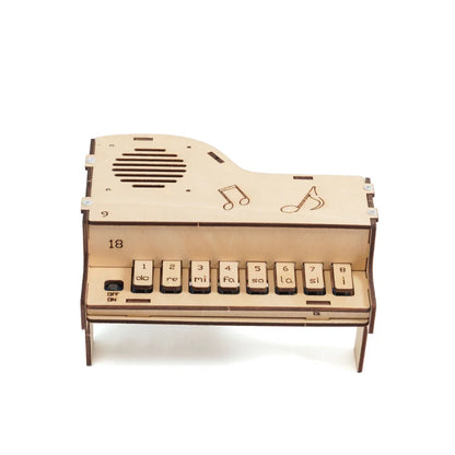Piano eléctrico de madera 3D