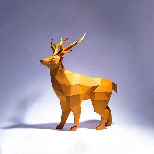 69cm Origami 3D Paper Deer Sculpture to Assemble DIY