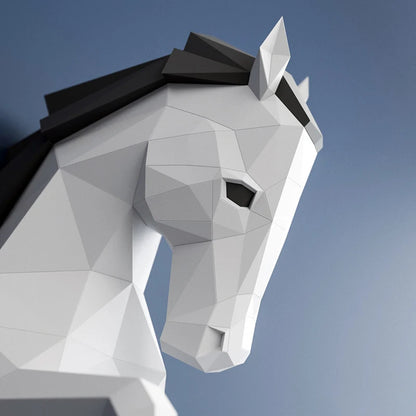 66cm Origami Wall Sculpture 3D Paper Horse to Assemble DIY 