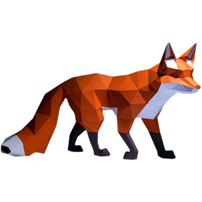 68cm Origami Fox 3D Paper Sculpture to Assemble DIY