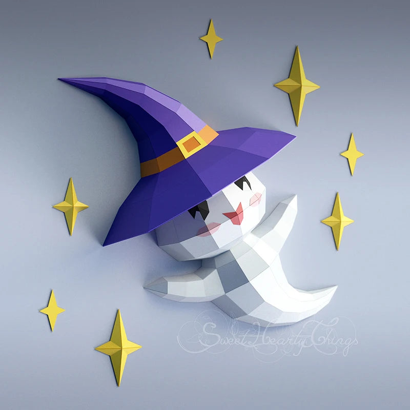 62cm Origami Wall Sculpture Halloween Ghost 3D Paper DIY Assembly